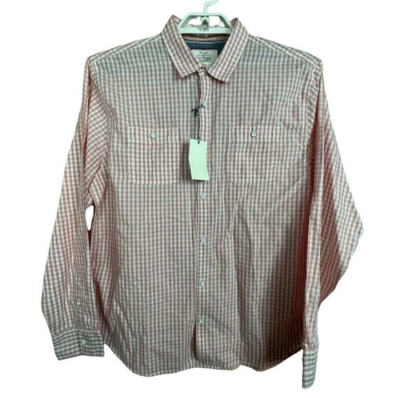 NWT Flag & Anthem Stitch Fix Men's XL Cape Cod Two Pocket‎ Poplin Shirt Coral - Picture 1 of 9